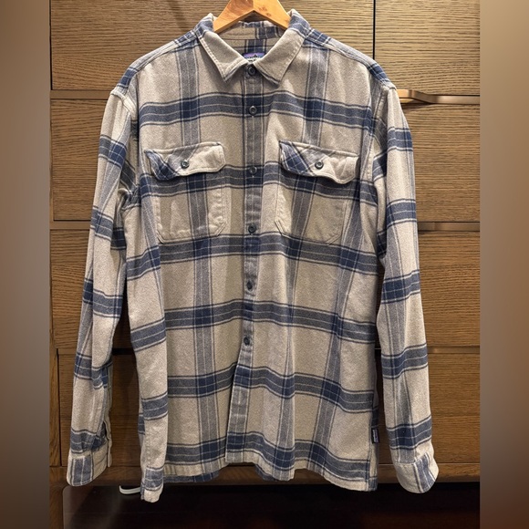 Patagonia Other - Patagonia Flannel Plaid Shirt - Blue and Tan